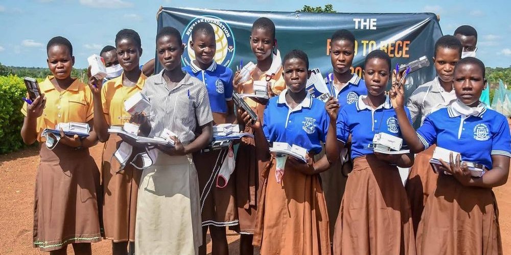 Students with study materials